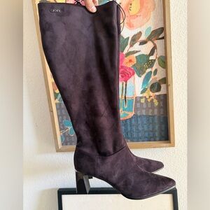 DKNY Women's Dark Purple Heeled Boots
